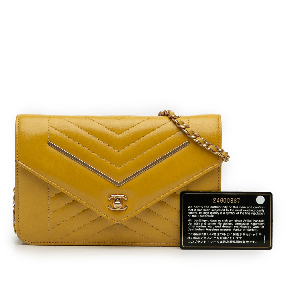 Pre-Loved Chanel Small Reversed Chevron Lambskin Flap - Picture 12 of 12